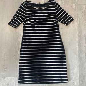 Banana Republic Navy and White Stripe Dress
